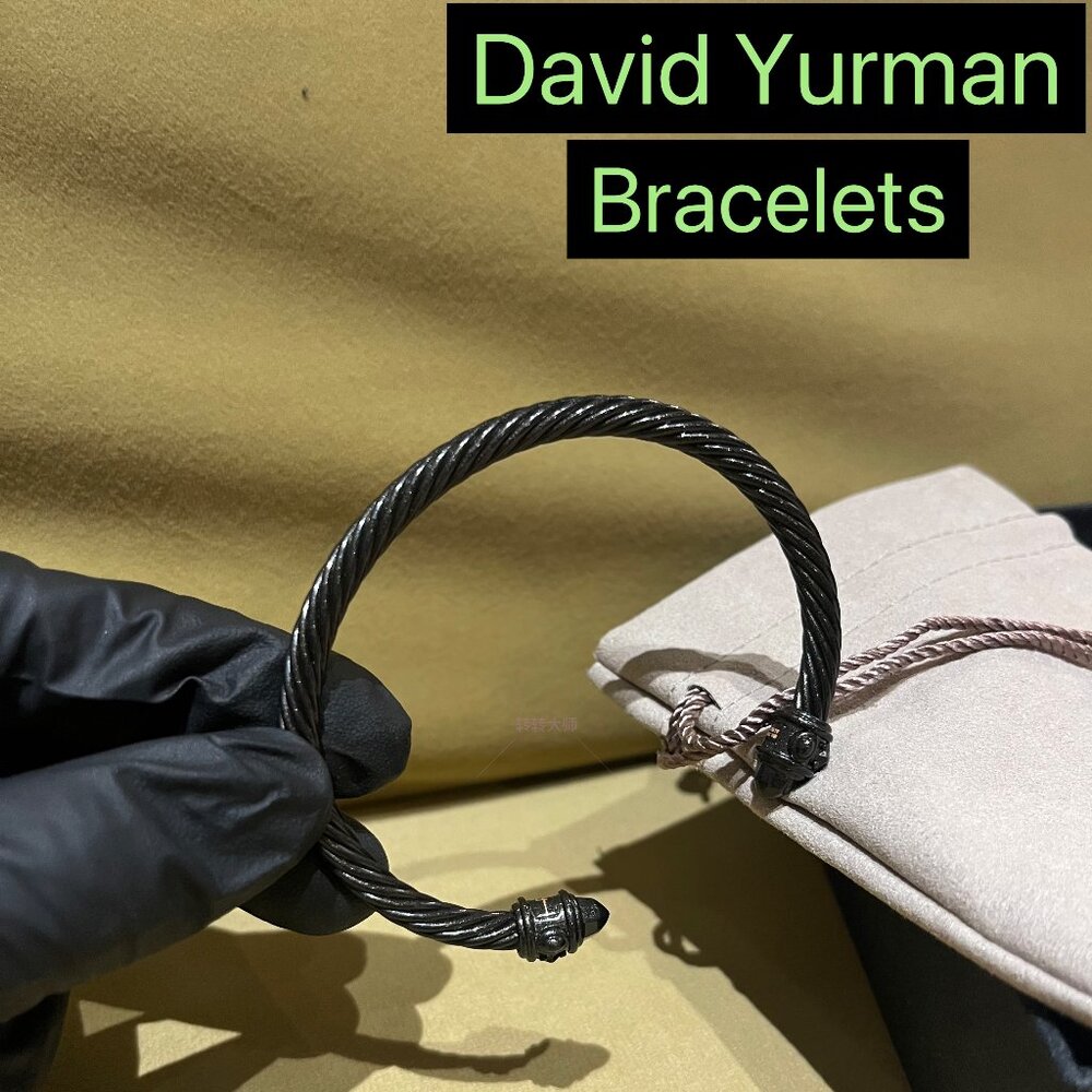 D̲a̲v̲i̲d̲ ̲Y̲u̲r̲m̲a̲n̲ 5mm bracelets-black